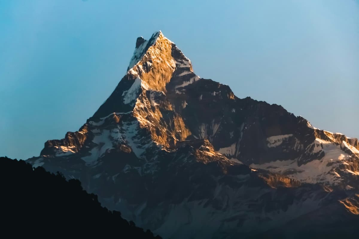 Machhapuchhre from Pothana on the Dhampus ridge