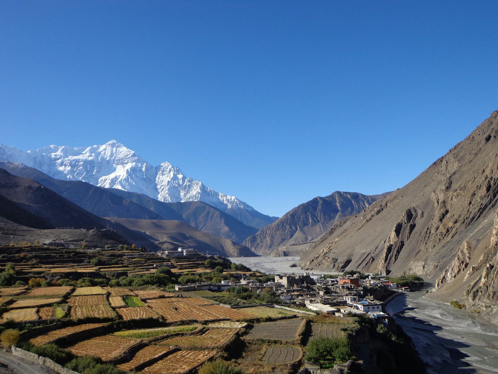 The village of Kagbeni in the Kali Gandaki valley on the Mustang tour by flight and road