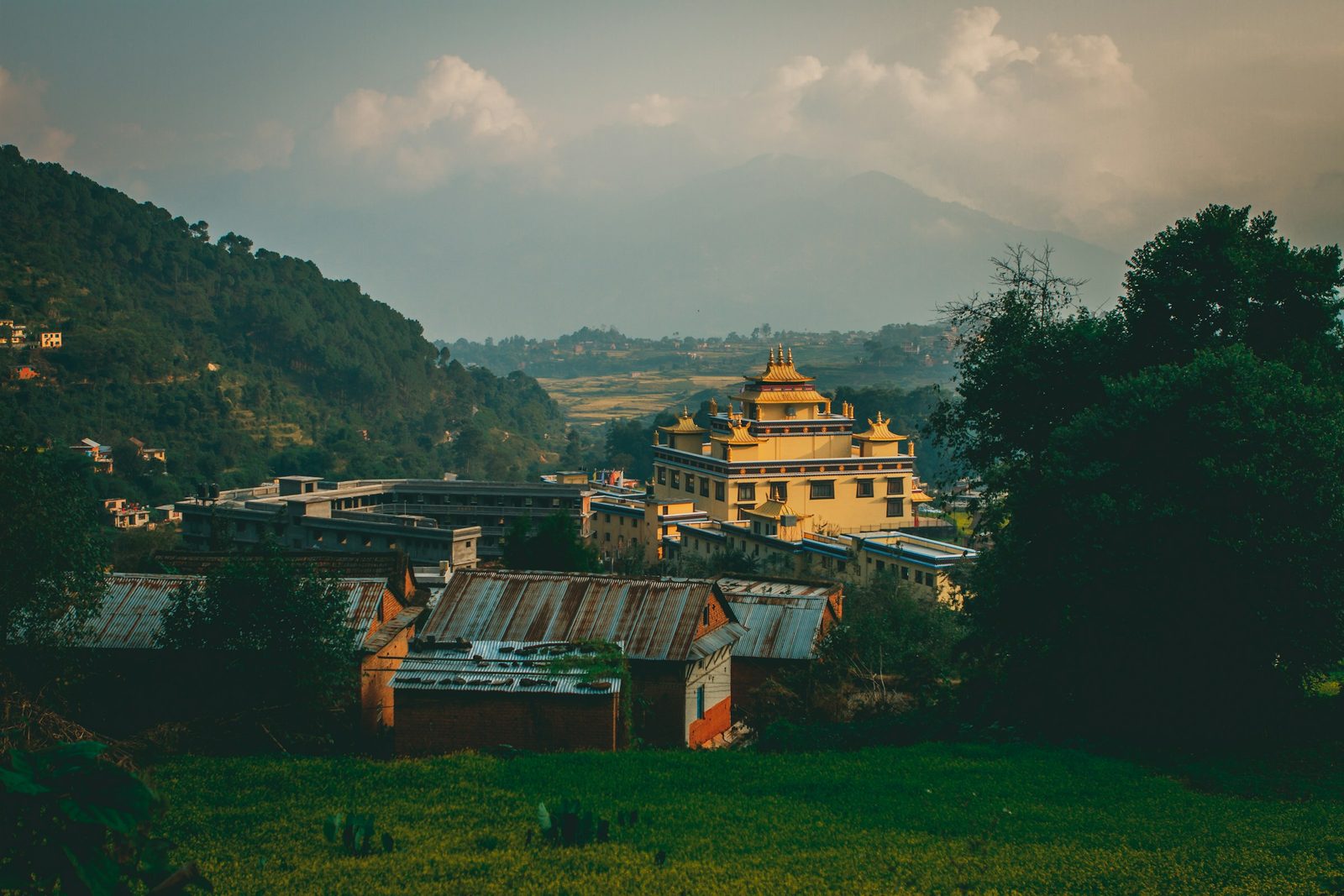 A monastery among the hills at Pharping on the day in the monasteries tour of Kapan, Pharping and Dakshinkali