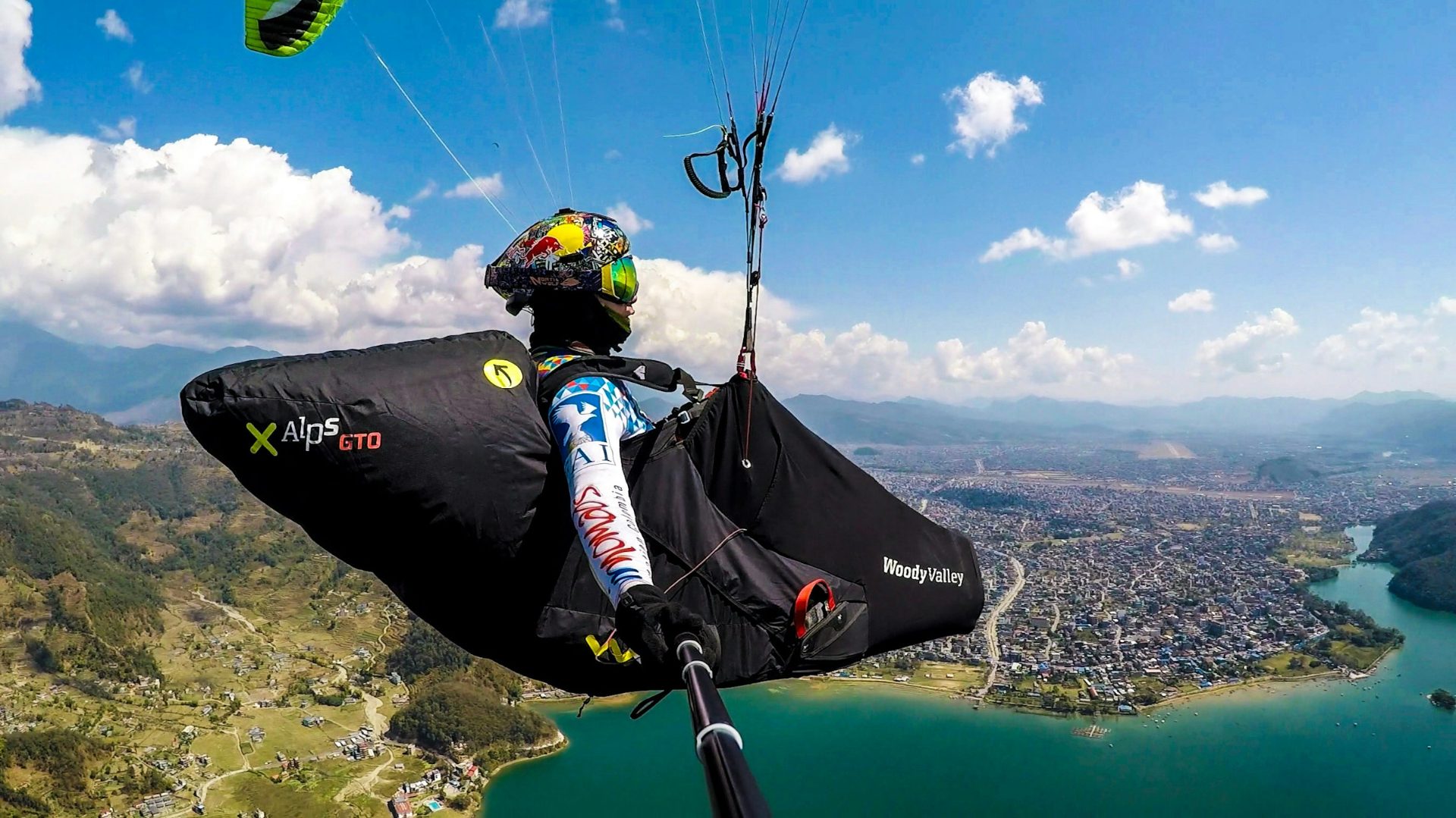Tandem paragliding over Pokhara