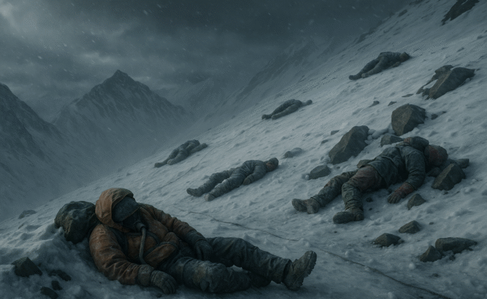 Dead bodies on mount everest