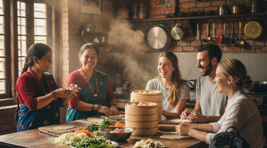 food preparing Nepali cooking class